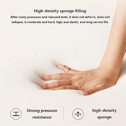 Miniatura 7 de Taburete reposapiés con marco de madera, otomana moderna tapizada de cuero mate, taburete acolchado con acento para sala de estar, dormitorio, baño