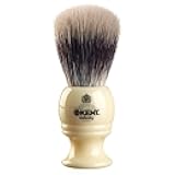 INF1 Infinity Ultra-Soft Silvertex Bristles Shaving Brush Synthetic Bristles Crimped to Emulate Real Badger Bristle for Ultimate Shave Experience Perfect Lather for Shave Cream and Shaving Soap