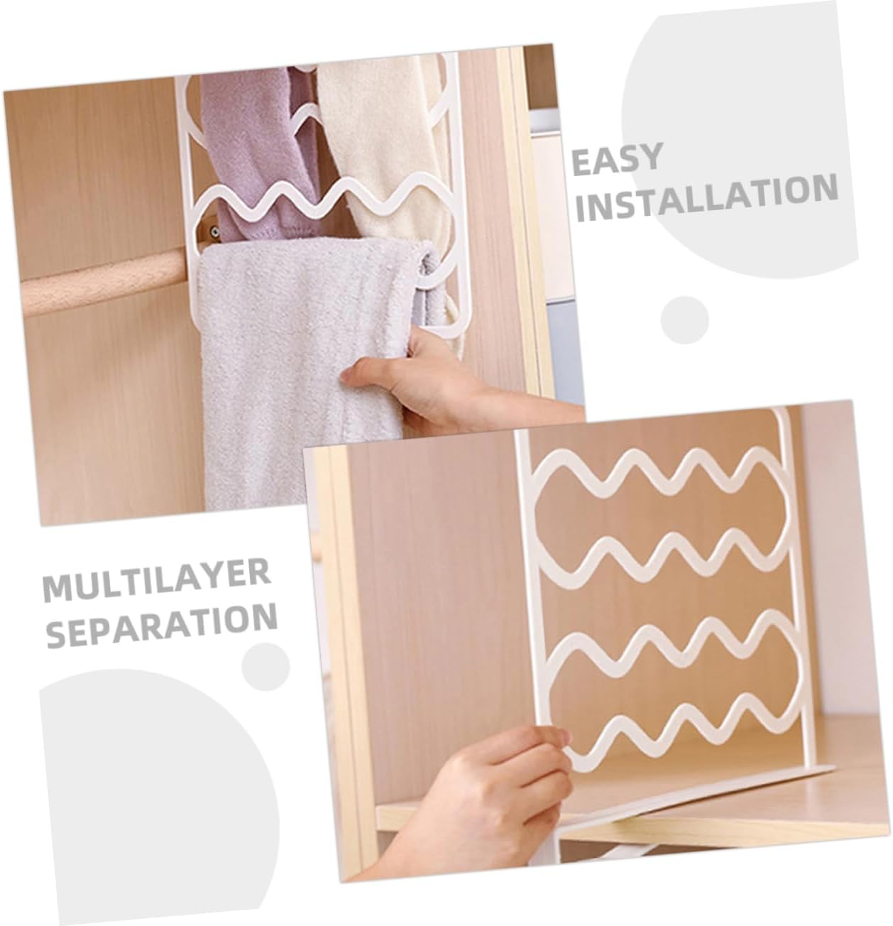 SUPVOX 10pcs Closet Shelf Dividers Wardrobe Shelf Organizers Closet Organizer Book Dividers Adjustable Storage Partition for
