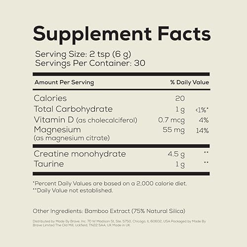 Miniatura 9 de Ancient + Brave Paquete de colágeno verdadero y creatina verdadera, péptidos de colágeno premium + fórmula avanzada de creatina, apoya la piel, el