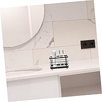 Vista 3 de Cabilock Soporte para pasta de dientes, pequeño soporte cromado para cepillos de dientes para baño, inoxidable inoxidable, soporte de exhibición