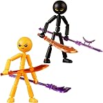 Generic Action Figure, Posable Action Figures Multi-Jointed Stickman Collectable Set Stick Man Figure for Collectors Gift Desk Decor an Teens Gift