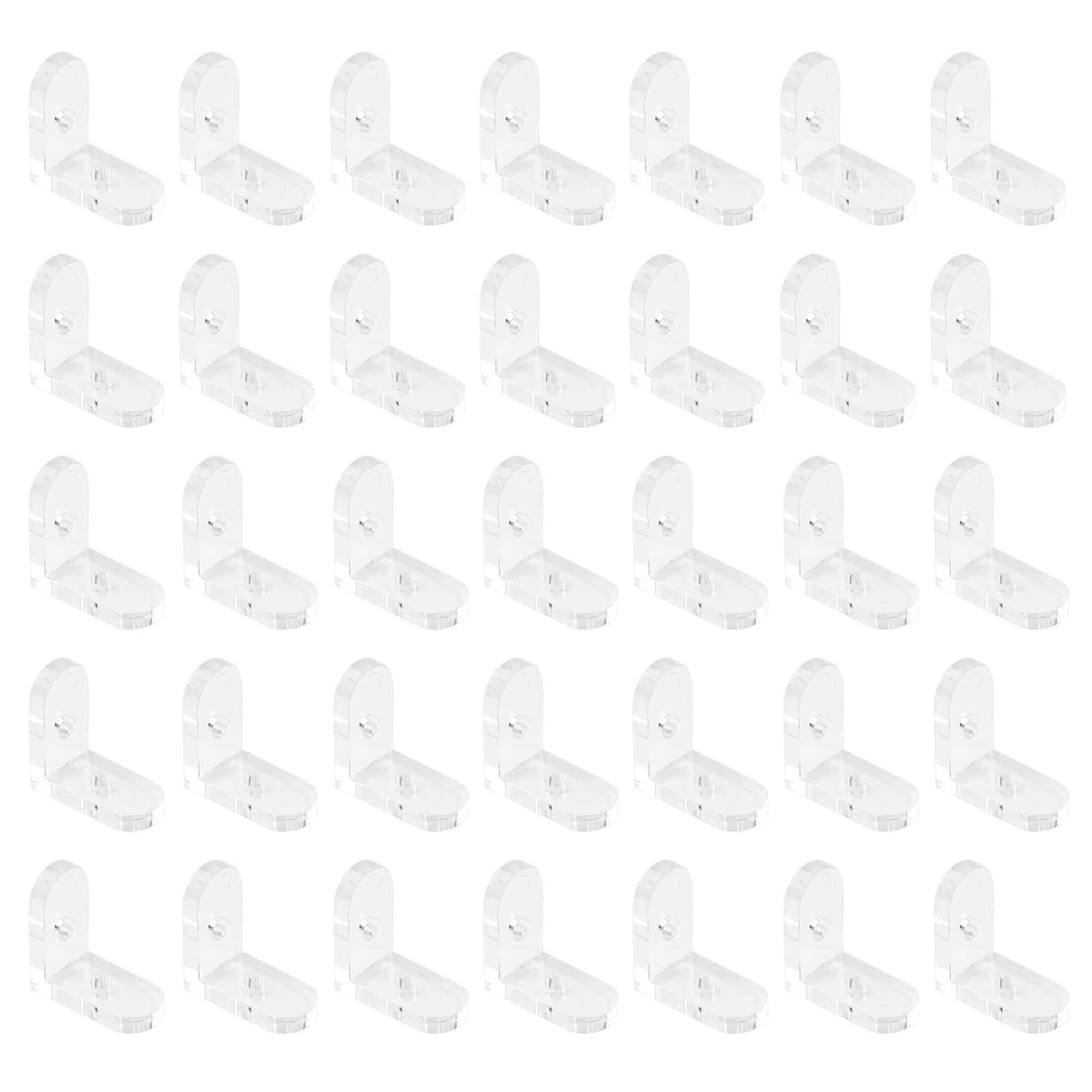 INCREWAY L Brackets Transparent 80Pcs Clear Acrylic Corner Bracket 90 Degree Support Shelf Corner Brace Right Angle Bracket — image 1