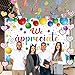 We Appreciate You Decorations Colorful Thank You For All You Do Glitter Banner and Hanging Swirls We Appreciate You Backdrop for Teacher Employee Doctor Nurse Staff Appreciation Party Decor Supplies