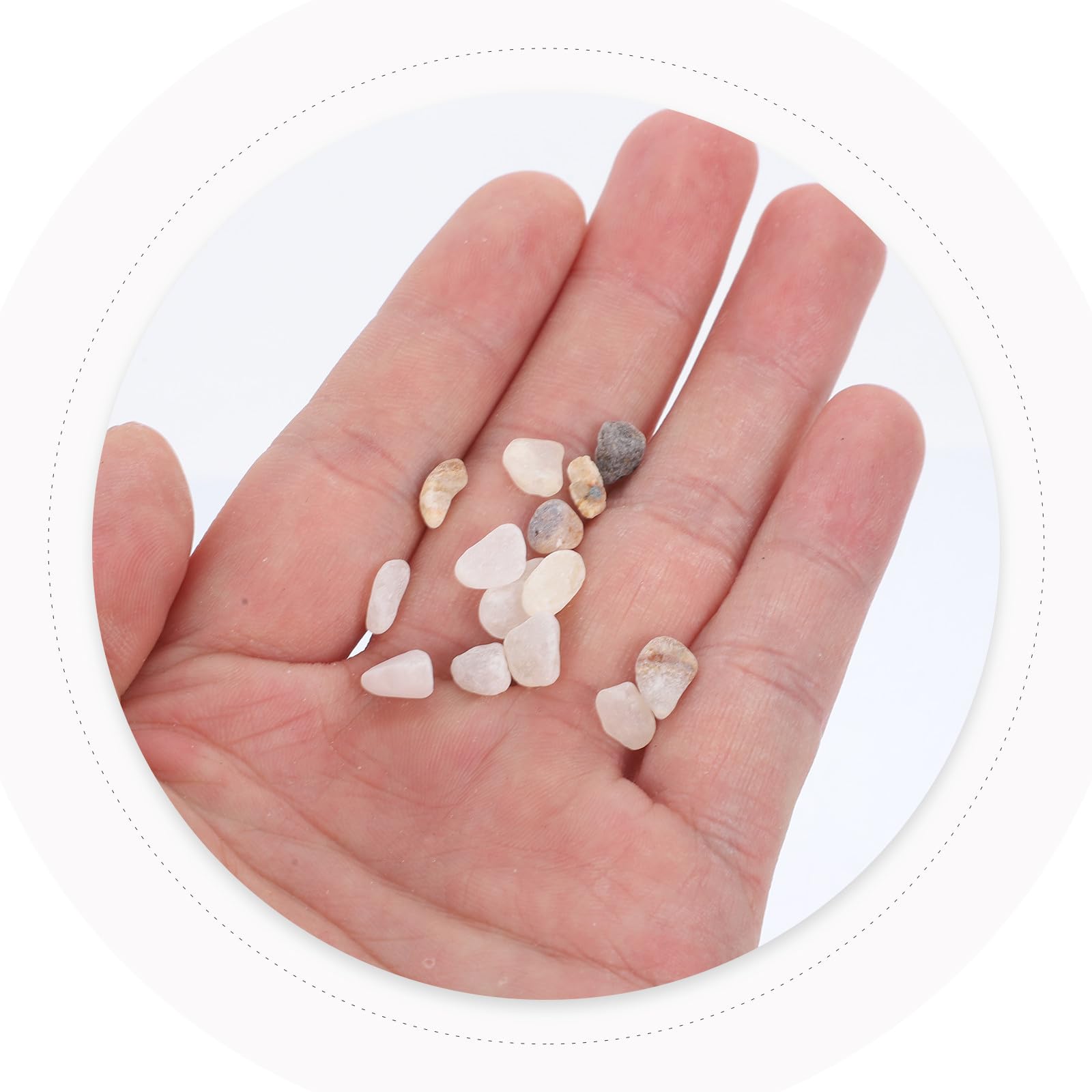 ifundom Gravier et Pierres Décoratives Naturelles pour Aquarium 1 Kg Mini-Gravier Poli sans Danger pour Poissons Sable pour Aquarium d'eau Douce et Salée et Plantes Aquatiques
