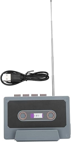 Miniatura 1 de Horoper Altavoz Bluetooth retro portátil altavoz estéreo soporte para teléfono radio inalámbrica carga USB ajustable para actividades al aire libre