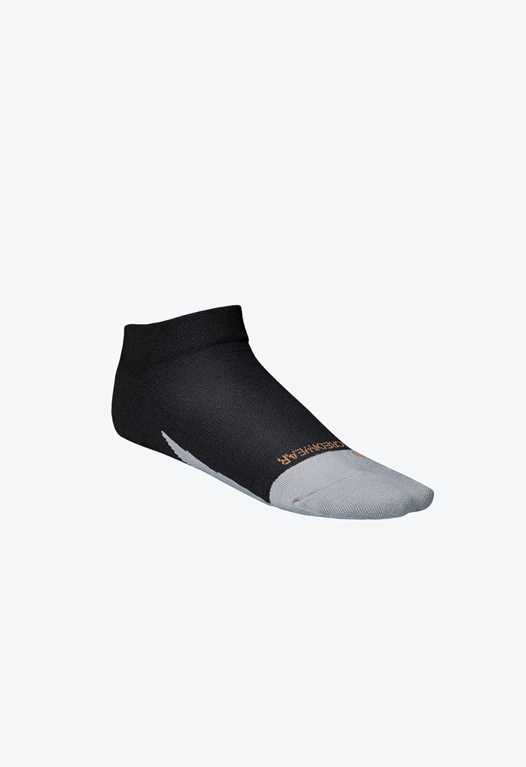 INCREDIWEAR Crew Sports Socks, Black/Orange, Medium, 0.03 Pound