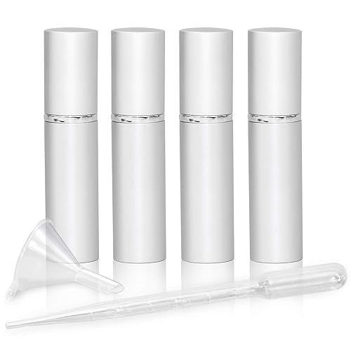 Miniatura 5 de L'AUTRE PEAU Atomizadores de niebla fina de perfume y colonia recargables con exterior metálico e interior de vidrio, tamaño de viaje portátil,