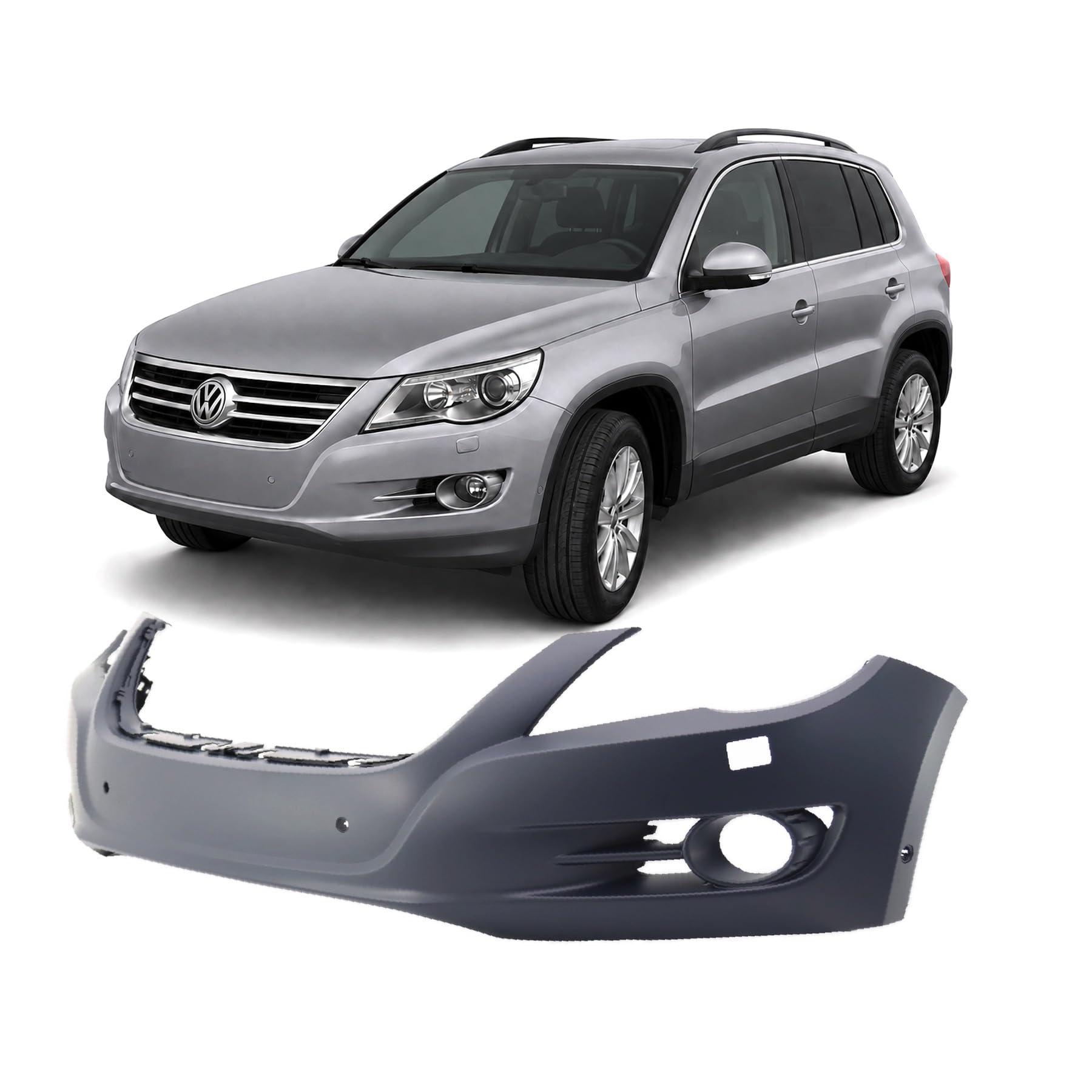 FitParts Compatible with Volkswagen Tiguan 2009–2011 Front Bumper Cover