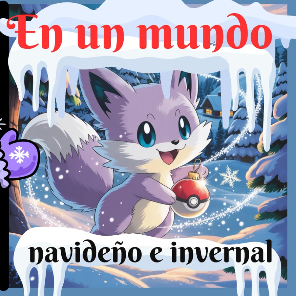 En un mundo navideño e invernal: libro para colorear