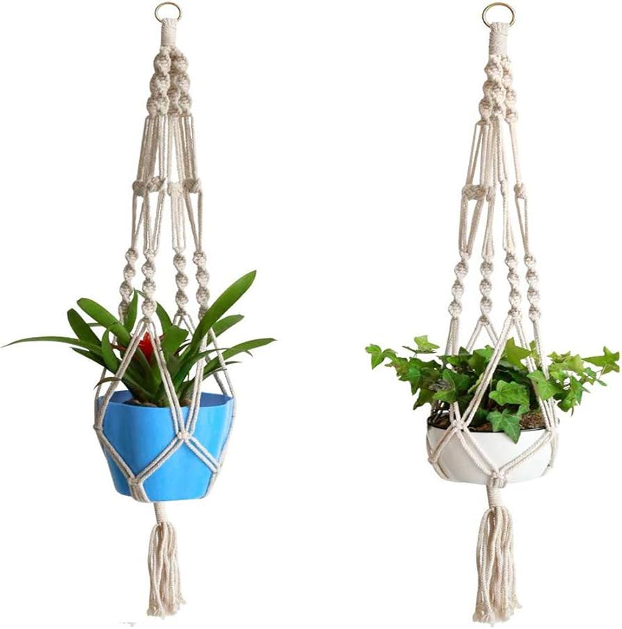 Amazon.co.jp: 2本组 手作り フック付き 麻縄 鉢植え用 鉢 プラント Amazon.co.jp: 2本组 手作り フック付き 麻縄 鉢植え用 鉢 プラント