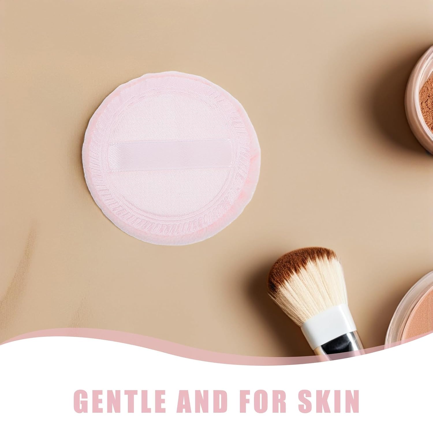 BETOOKY 20pcs Size Powder Puff Round Velour Applicator Portable Compact for Festival Party and On-the-Go Suitable for Ladies