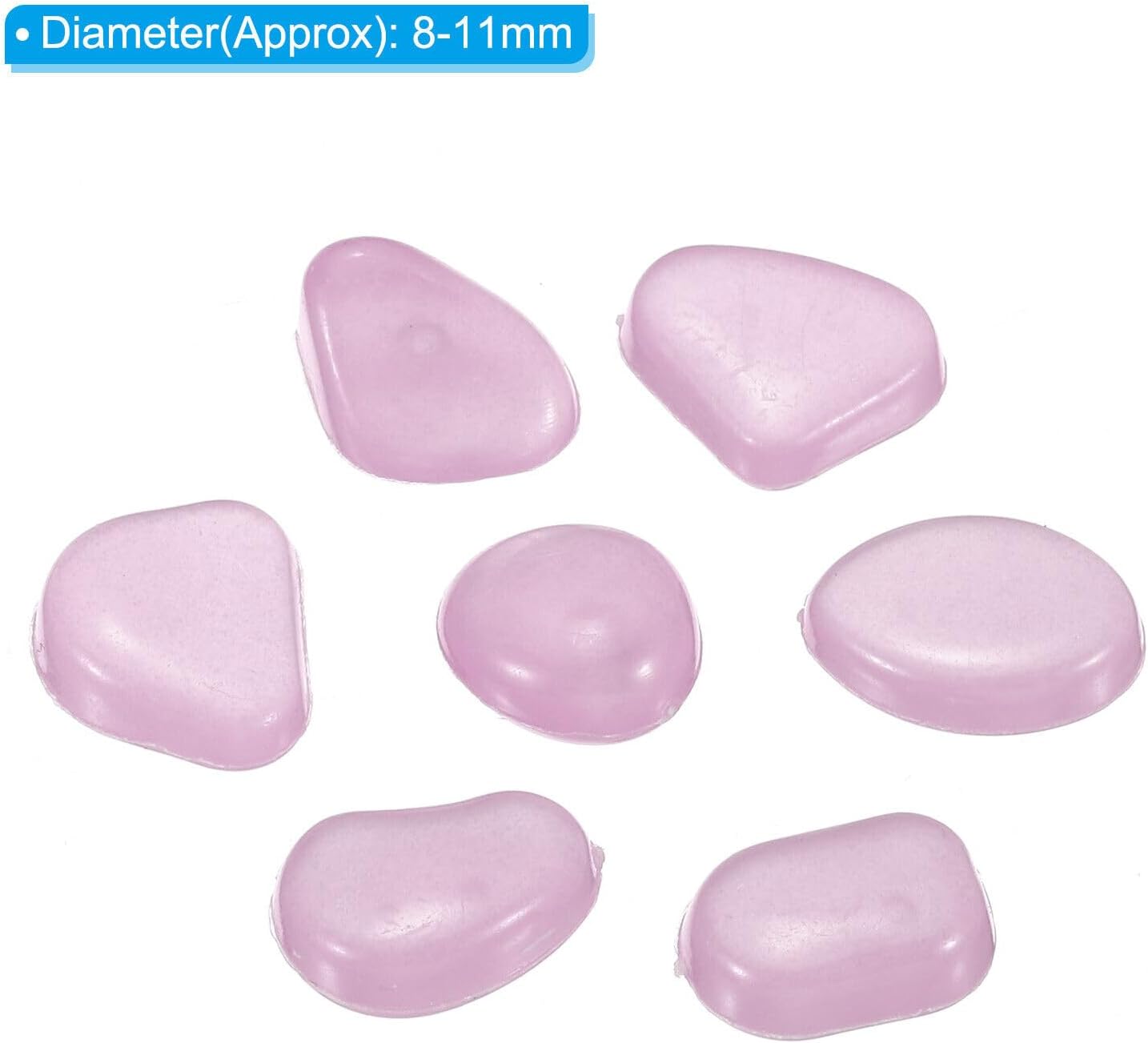 Home and Garden Parts 500pcs Glow Rocks 8-11mm Decoration Pebbles Luminous Stones Decor Purple #CN/251024/08726