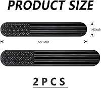 Vista 2 de 2 calcomanías de metal de aluminio 3D con emblema de la bandera estadounidense para decoración de parachoques de exteriores, calcomanías populares