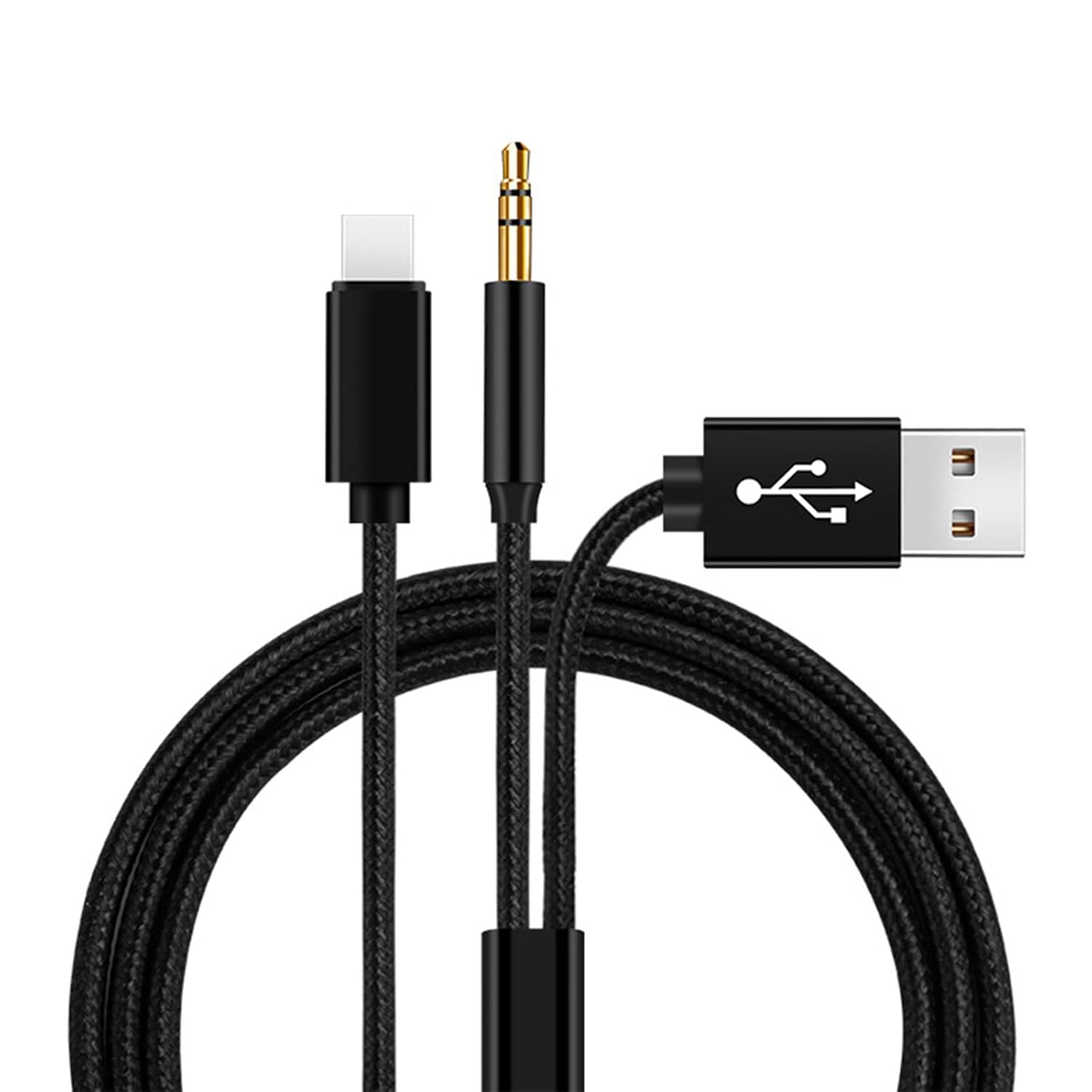 YCTech Aux Cable for iPhone in Car, Braided Nylon 3.5mm Jack Audio Aux