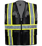 Safety Depot MP40-BK PROFESSIONAL BLACK MESH VEST (LARGE)