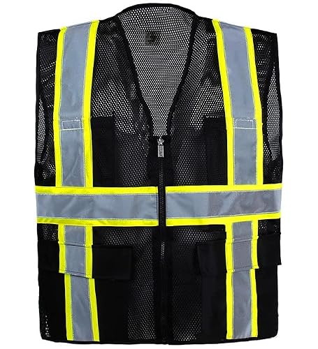 Safety Depot Mp40-Bk Professional Black Mesh Vest (Large) #TOP12