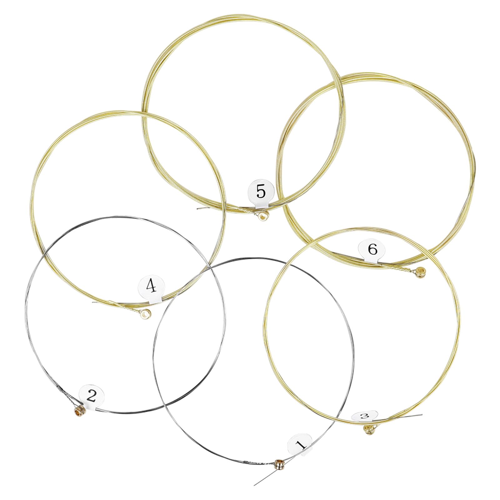 6Pcs Folk Guitar Alloy Steel Cores Strings Classical Strings Replacement 6-String Guitar Strings Intonation