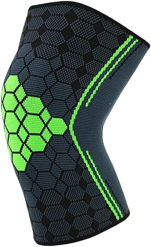 1 Pair Sport Knee Pad Nylon Elastic Basketball Volleyball Kneepad Support Football Fitness Gear Brace Training Protector(Gray,M)