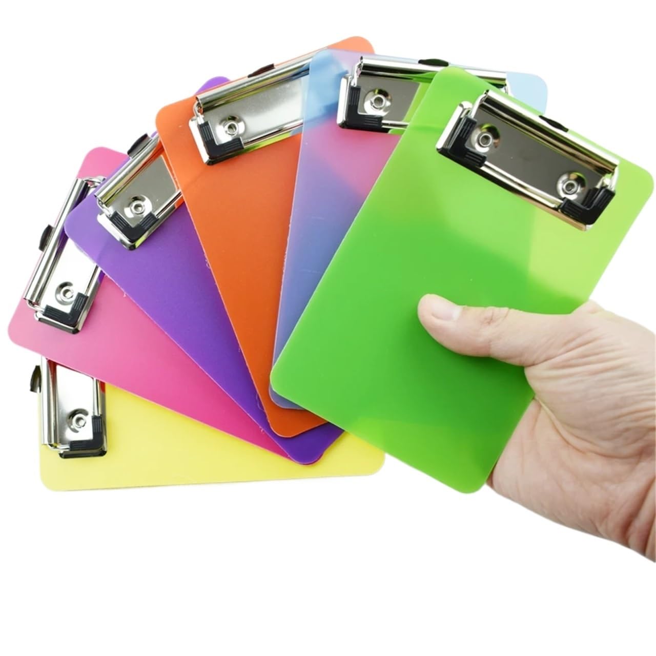 Lot de 10 porte-blocs multifonctions portables – Mini porte-notes en plastique à suspendre pour la maison, le bureau, l'école – Porte-bloc violet pour un rangement facile des documents