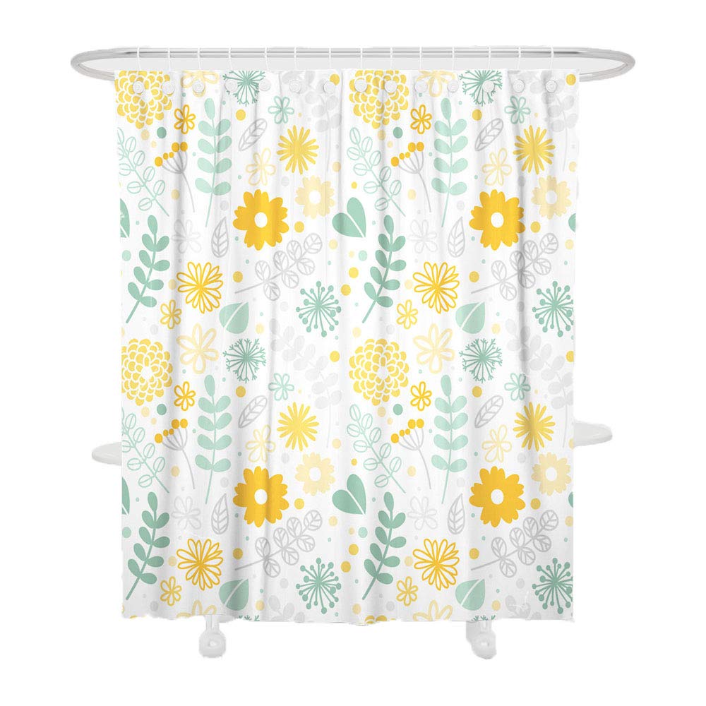 Oduo Tende da Doccia Antimuffa Tenda da Doccia 3D Rosa Fiore Stampa Tende per Vasca da Bagno Poliestere Impermeabile Tende da Doccia Tenda da Bagno con 12 Ganci (Rosa,90x180cm