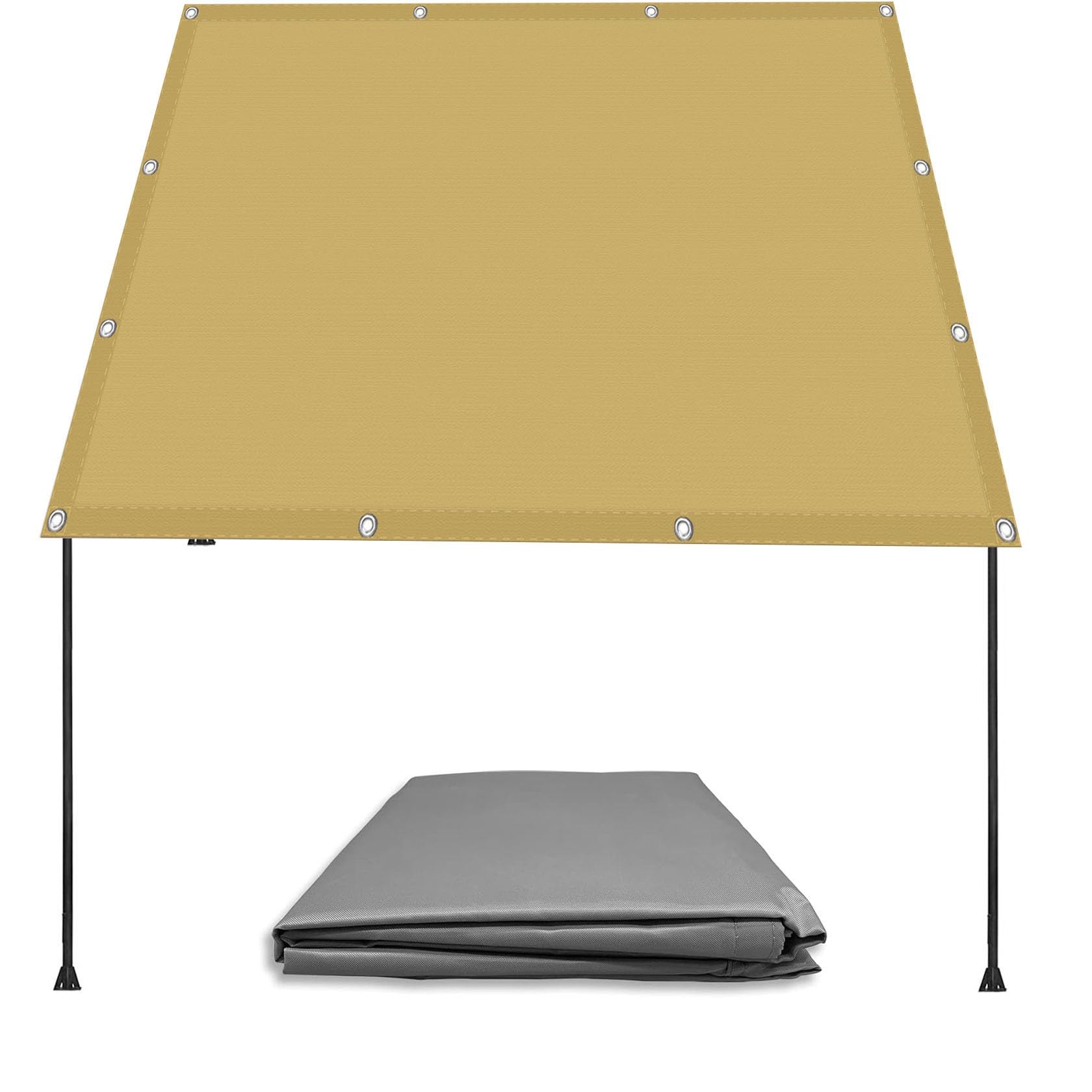 Voile d'ombrage rectangulaire contre la chaleur sur la pergola