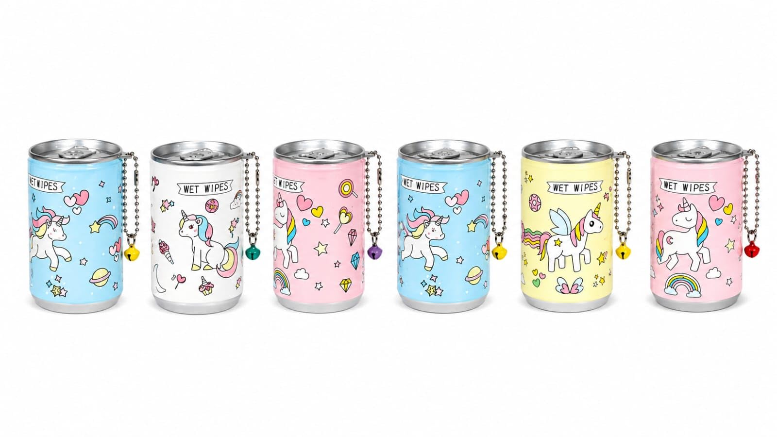 Mini Travel Wet Wipes in Unicorn Tin Can, Paraben and Alcohol-Free, 30 Count, for Baby, Adult and Daily Use (PACK OF 6)-image-27