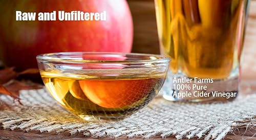 Antler Farms - Vinagre de sidra de manzana orgánico 100% puro con madre, 180 cápsulas, 500 mg - ACV apoya la salud intestinal y cardíaca, apetito,