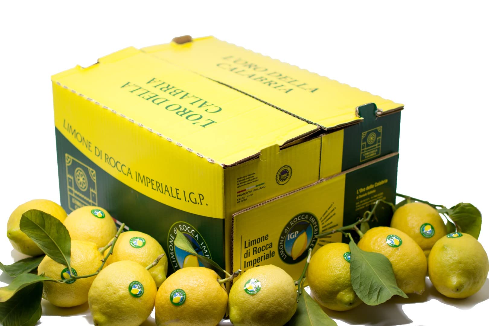 Limoni di Rocca Imperiale IGP - Box da 8 KG - Buccia Edibile - Limoni freschi