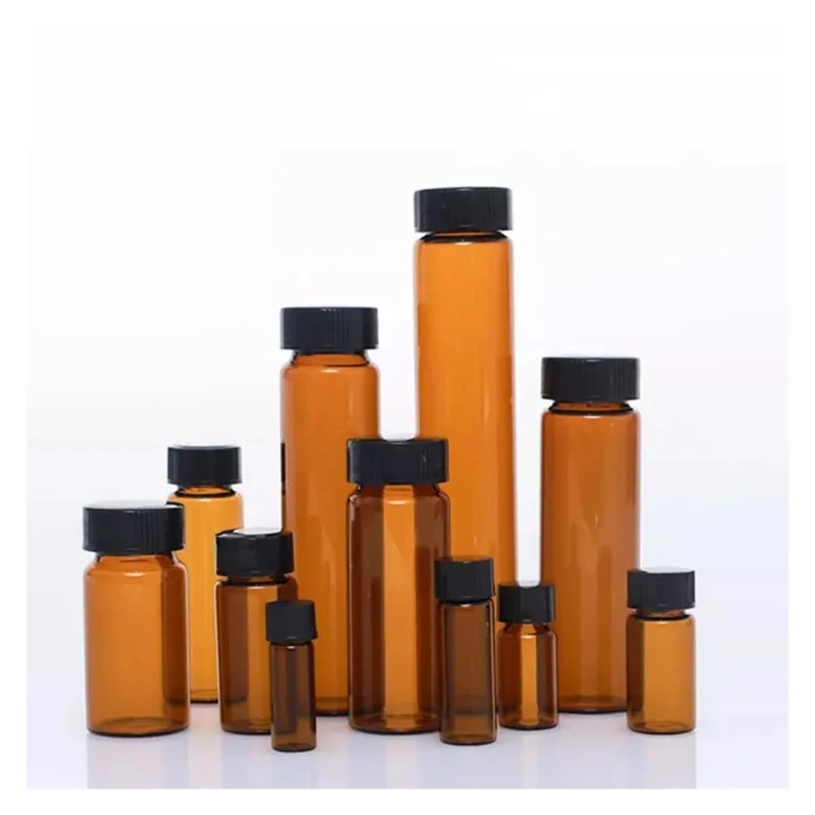Glasprobenfläschchen, Laborreagenzflasche, kleine klare Fläschchen for chemische Experimente(40ml 10pcs)