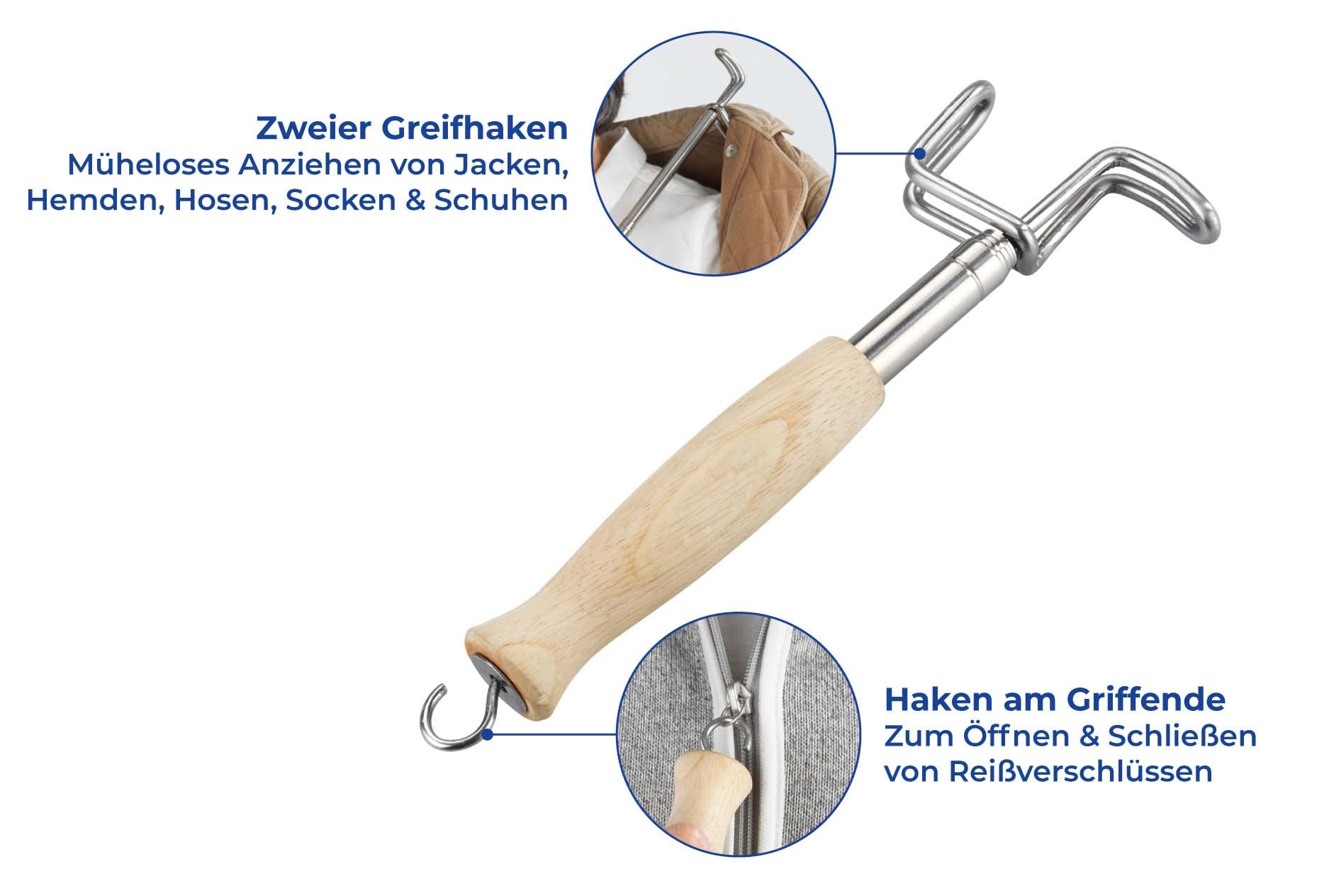 Teleskop-Ankleidehilfe