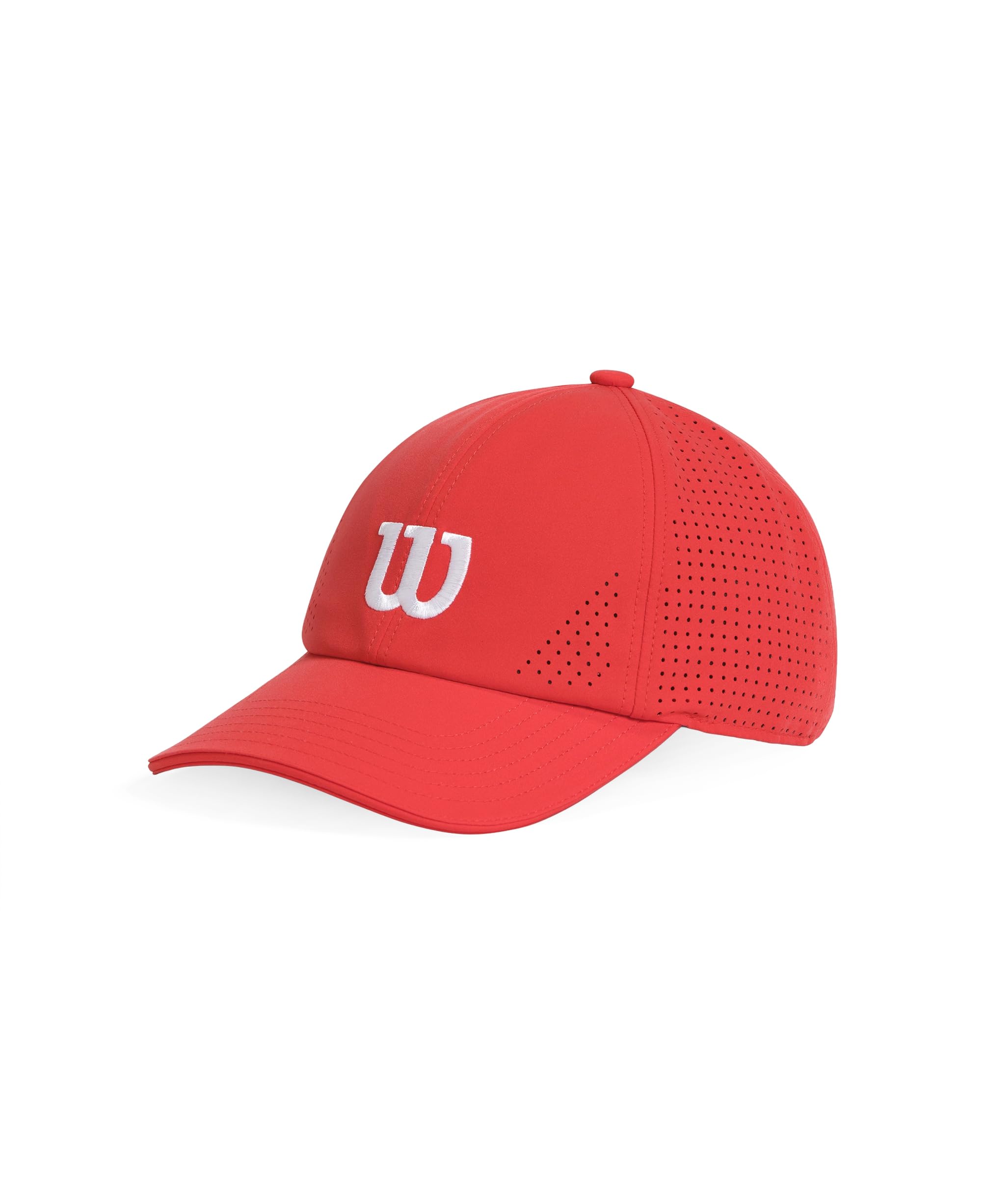 Wilson Gorra Perforada Active, Gorra Dinámica con Banda de Secado Rápido y Corona Estructurada, Diseño Aireado y Ajuste Regulable, Color: Rojo, Talla: SM