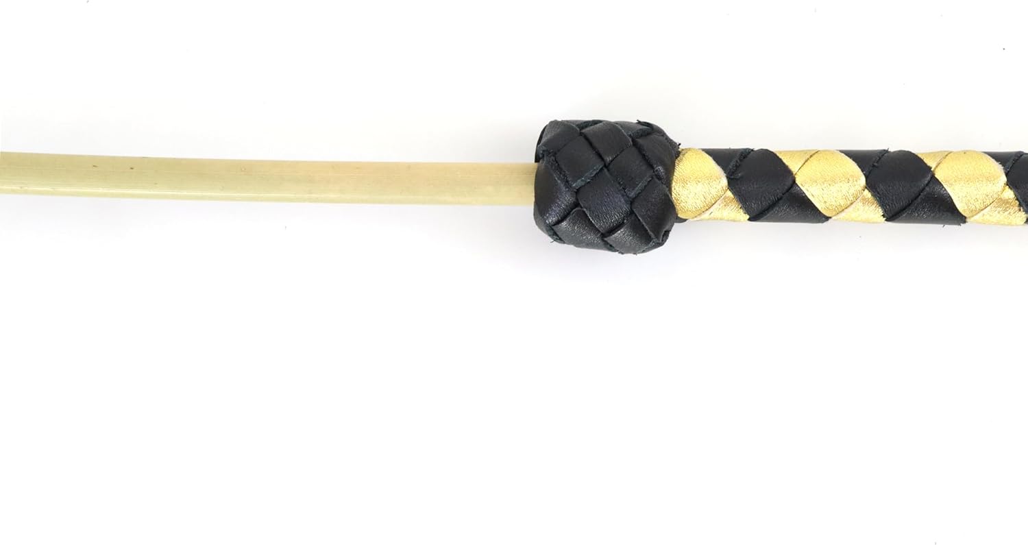 Bamboo Handcrafted Riding Crop Stick - 29.5" Riding Accessory with Genuine Leather Handle - Premium and Gentle Crops for Horses