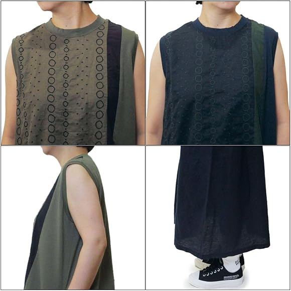 2024 ケイハヤマサークルガーランド刺繍×ギザンティ天竺ノースリーブワンピ