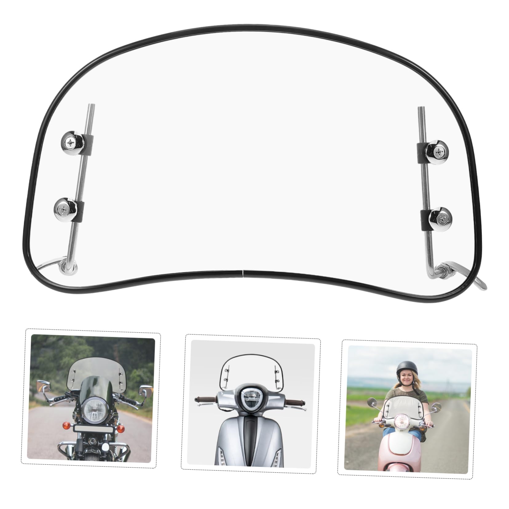 VALICLUD Deflettore Antivento per Moto in Plastico, Parabrezza Anteriore Retrò per Scooter Elettrico, Migliora Comfort di Guida e Riduce la Turbolenza