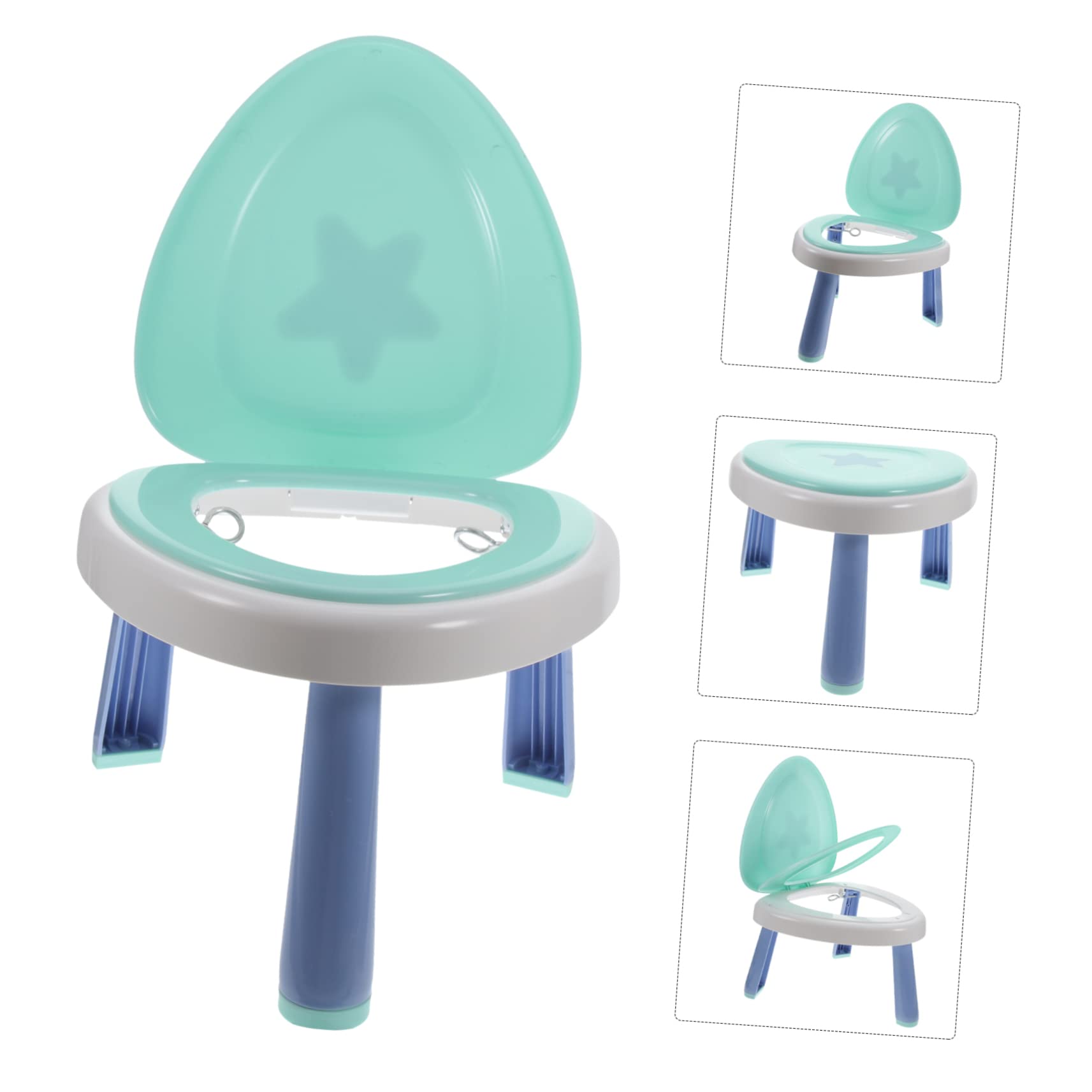 VICASKY inodoro plegable orinal para niños orinal portatil de viaje bañera plegable niño orinal de viaje para niños asientos para niños almohadillas de algodón orinal inodoro chico