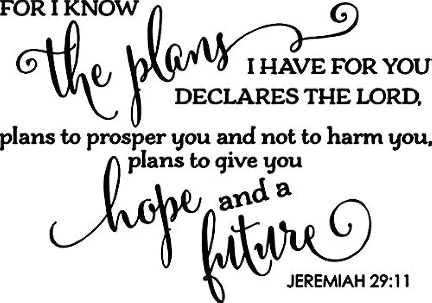 PRINTELLIGENT Paper Wall Decal Design I Know The Plans I Have for You Bible Verse Wall Decal (Multicolour), Pack of 1