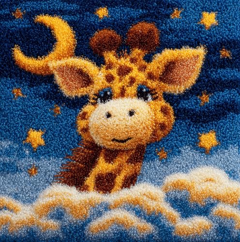 Taxpy Kit De Alfombra De Gancho De Pestillo Kit De Fabricación Para Adultos Y Niños Kit De Punto De Cruz Costura De Cojín Para Principiantes Decoración Del Hogar 43 X 43 Cm