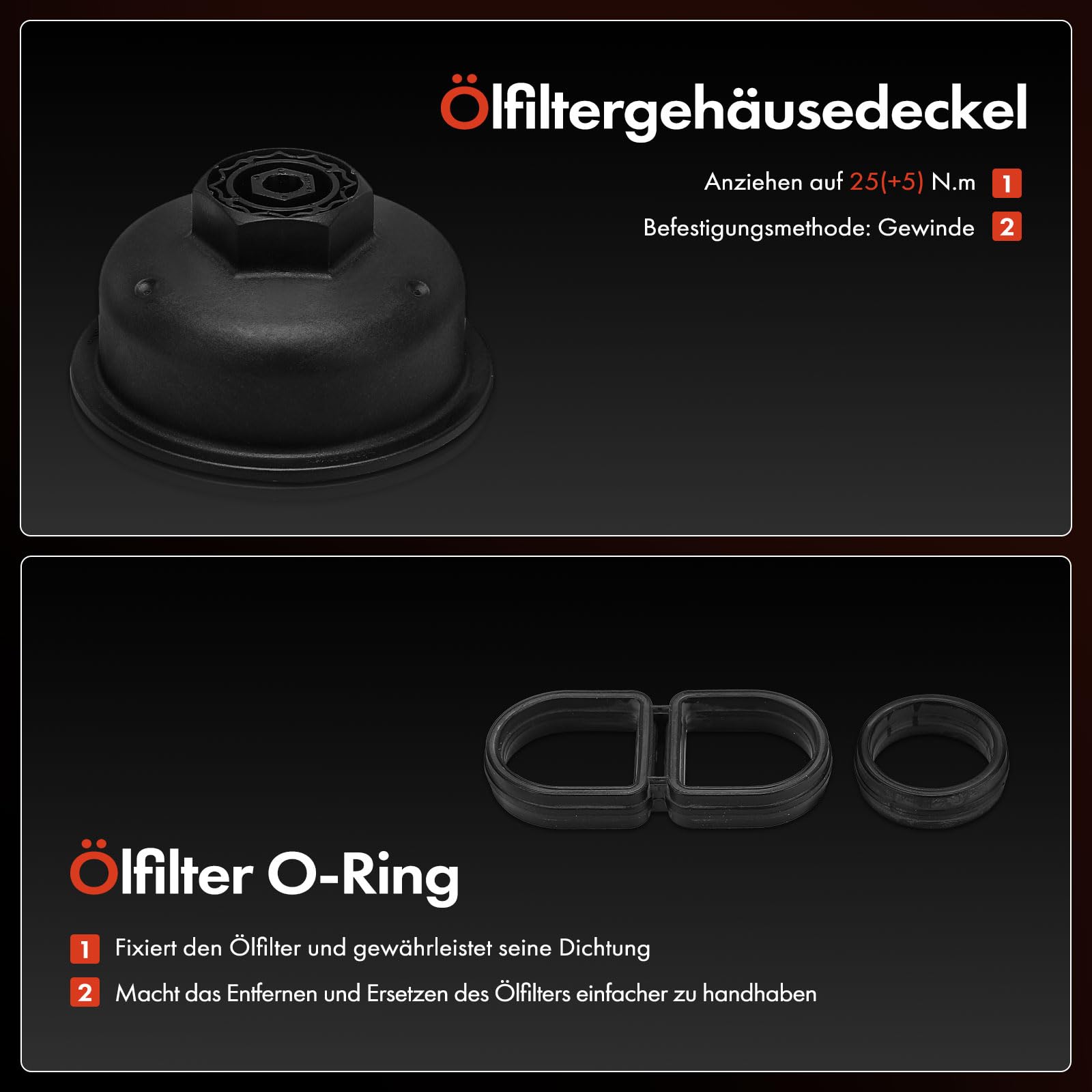 Frankberg Ölkühler Motoröl Ölfiltergehäuse Diesel Kompatibel mit Craft.e.r SYI SYJ Multi.v.a.n VI SGF SGM SGN SHM SHN Transporter VI Kasten SGA SGH SHA SHH Replace# 03N115389P