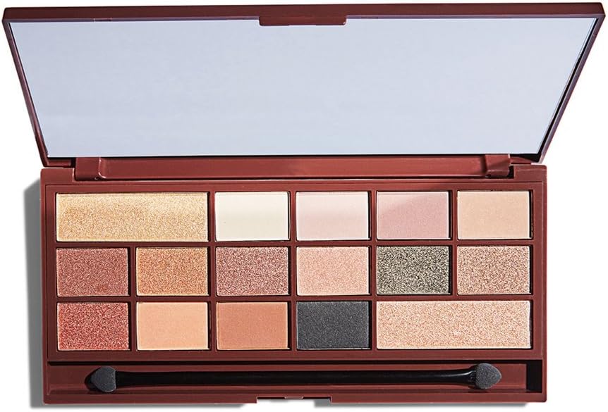 Makeup Revolution I Heart 24k Gold Makeup (Eyeshadow), Gold, 14x 0.043oz/1.22g 2x0.085oz/2.44g