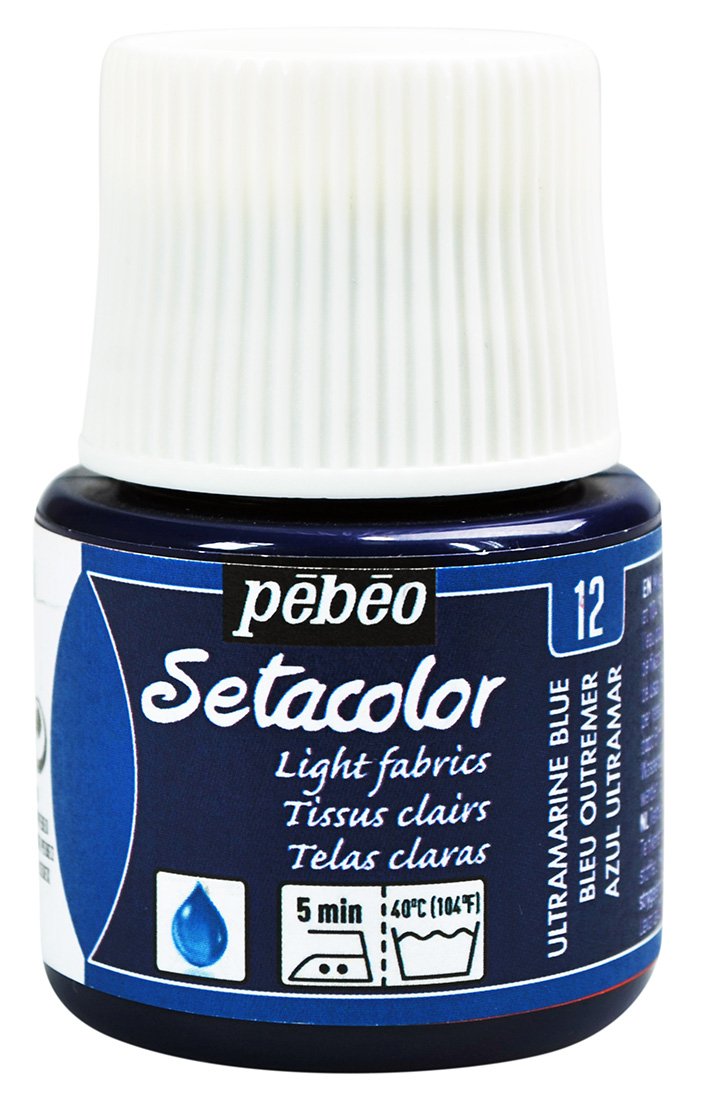 329-012 Setacolor Light Fabric Paint 45-Milliliter Bottle, Ultramarine Blue