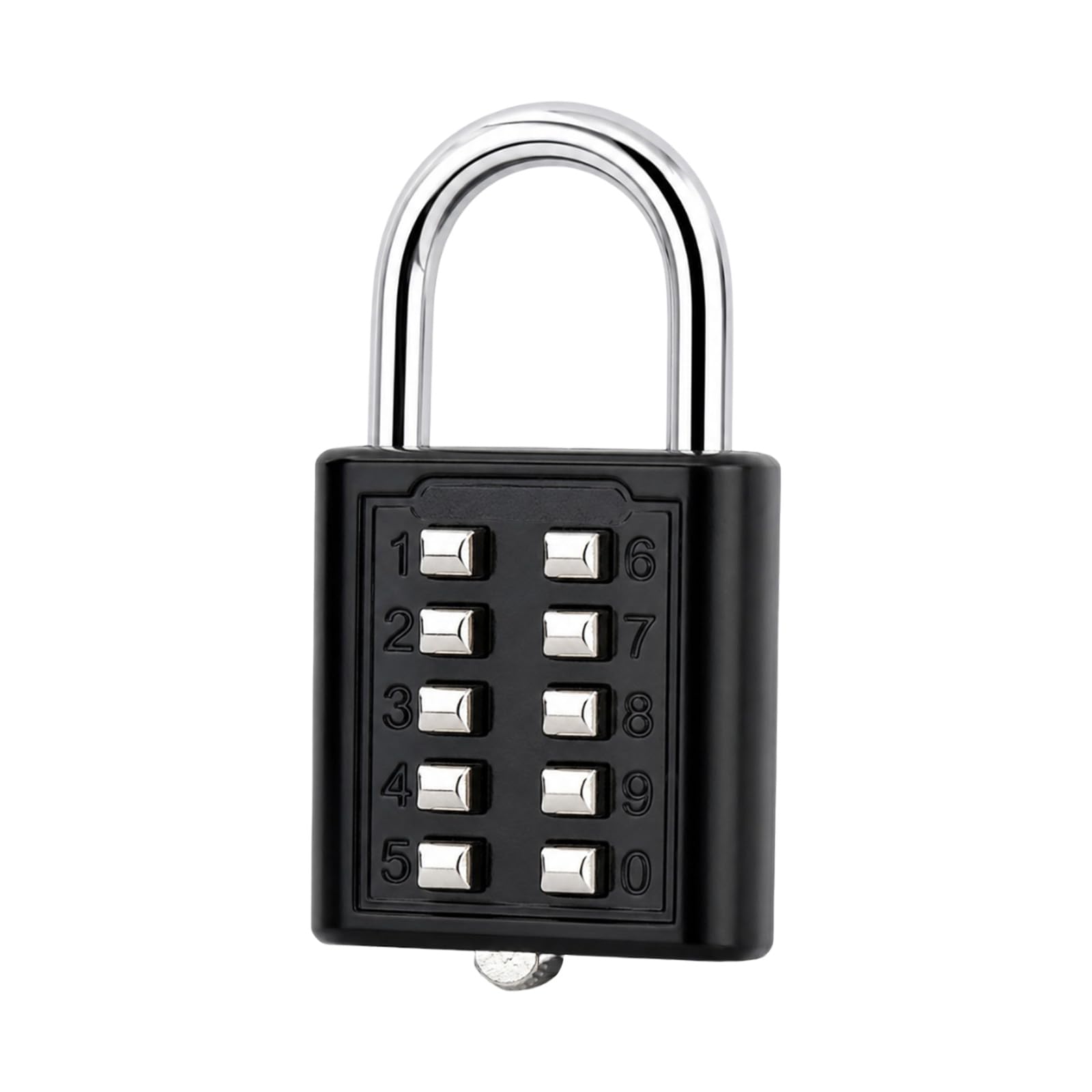 QIHAWN Button Combination Padlock, Fixed 5-Digit Code for Gym Locker