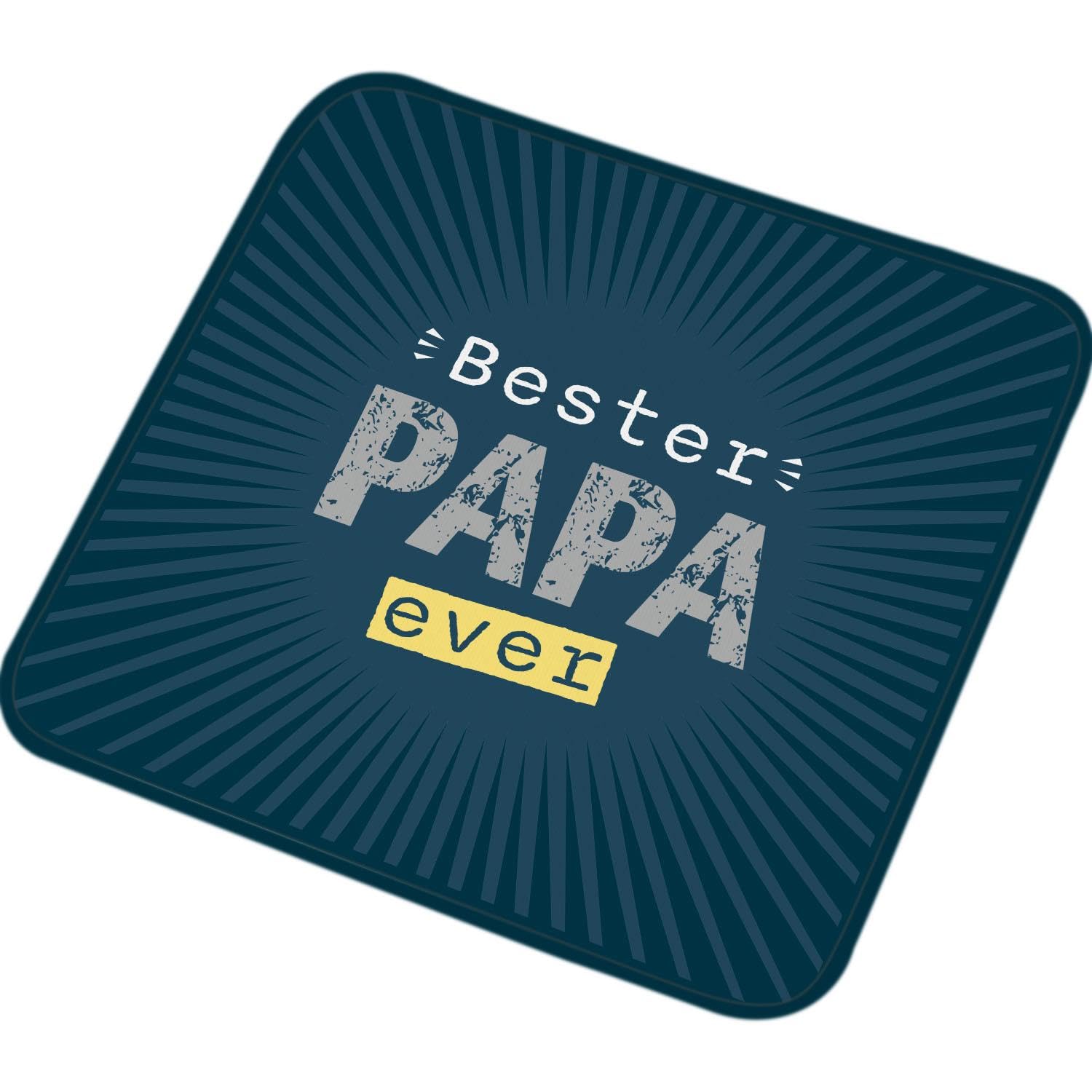 GRUSS & CO 73890 Magic Towel with Bester Papa Ever, Guest Towel, Pressed Shape, Cotton, 30 cm x 30 cm, Gift for Dad, Father's Day, Birthday