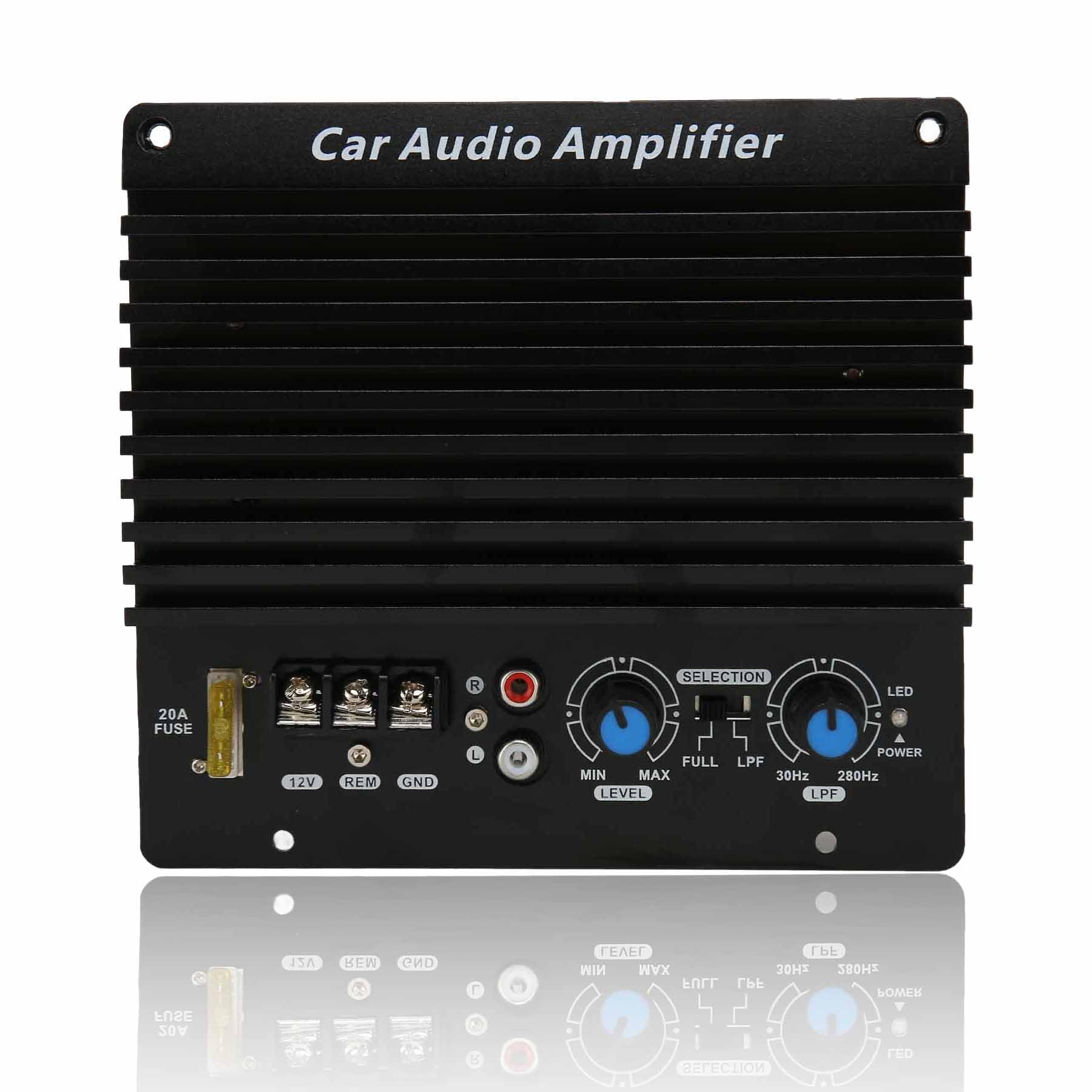 flexman 12V 300W Auto Verstärker Platine, 4–8 Ohm Verdickter Freiliegender Typ aus Reinem Aluminium Verstärkerplatine für 8–12 Zoll Tieftöner, Hochleistungs Subwoofer