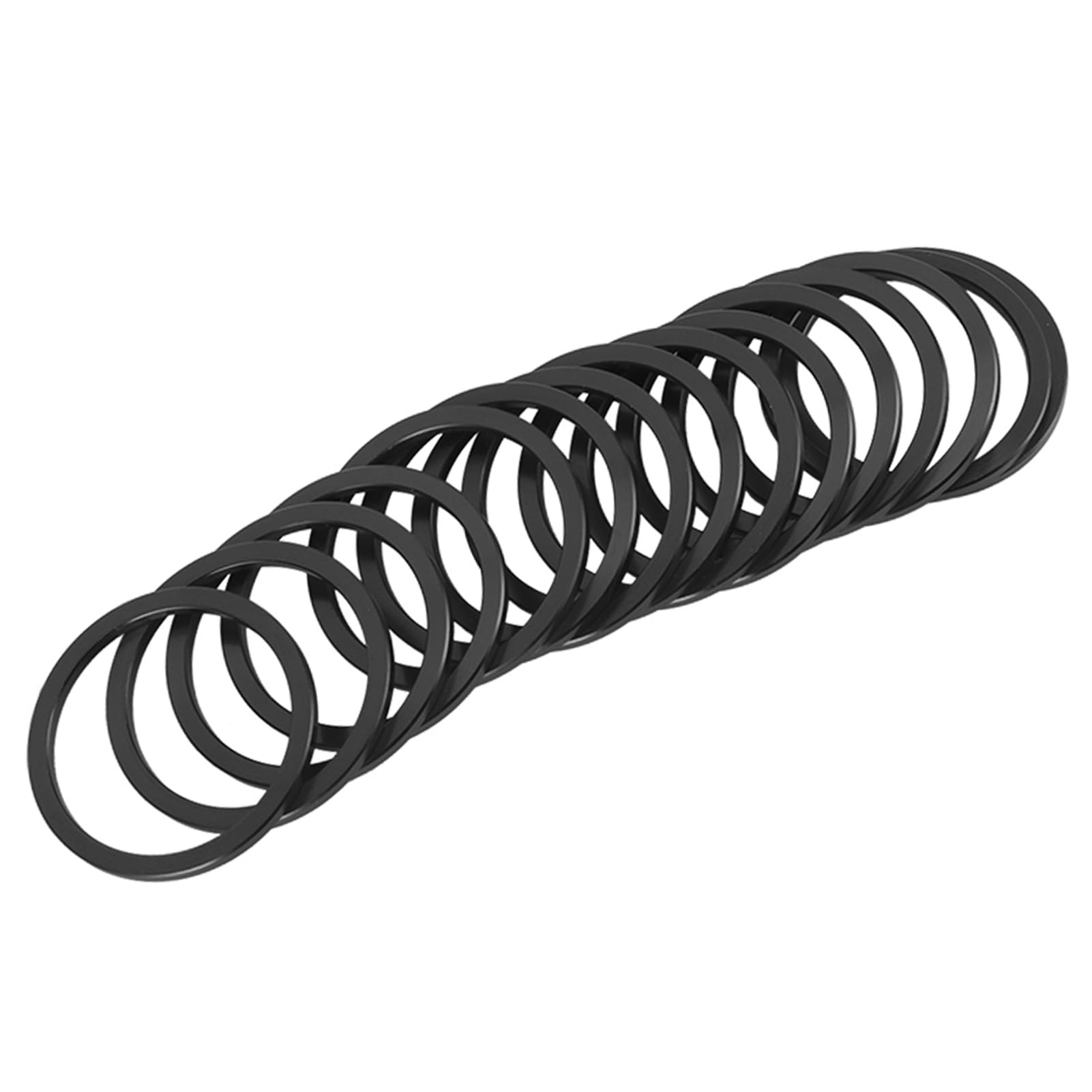 VGEBY Bike Spacer, 15Pcs Aluminum Alloy Flywheel Hub Washer Spacer 8-Speed 7-Speed Cassette Road Bike Bottom Bracket Gasket (Black)