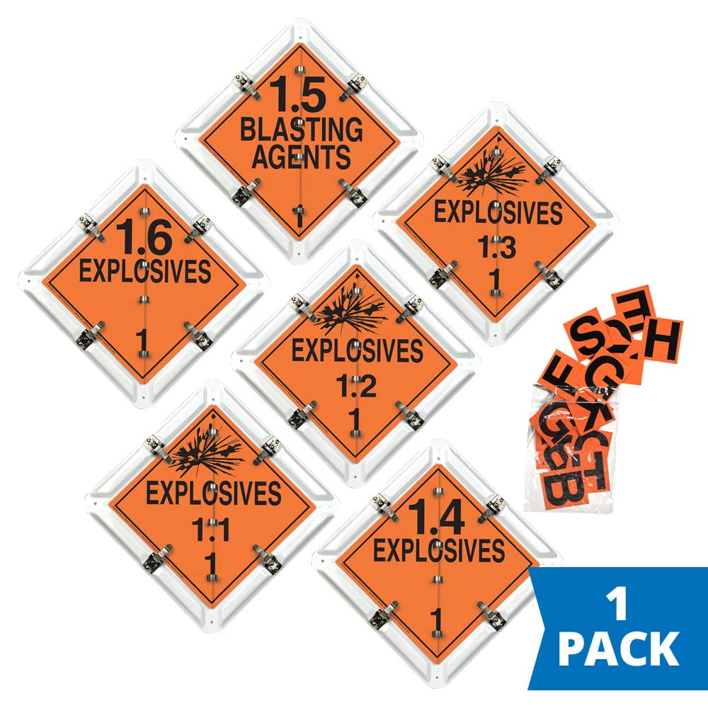 Aluminum Flip File Placard, One Set with 6 Legends