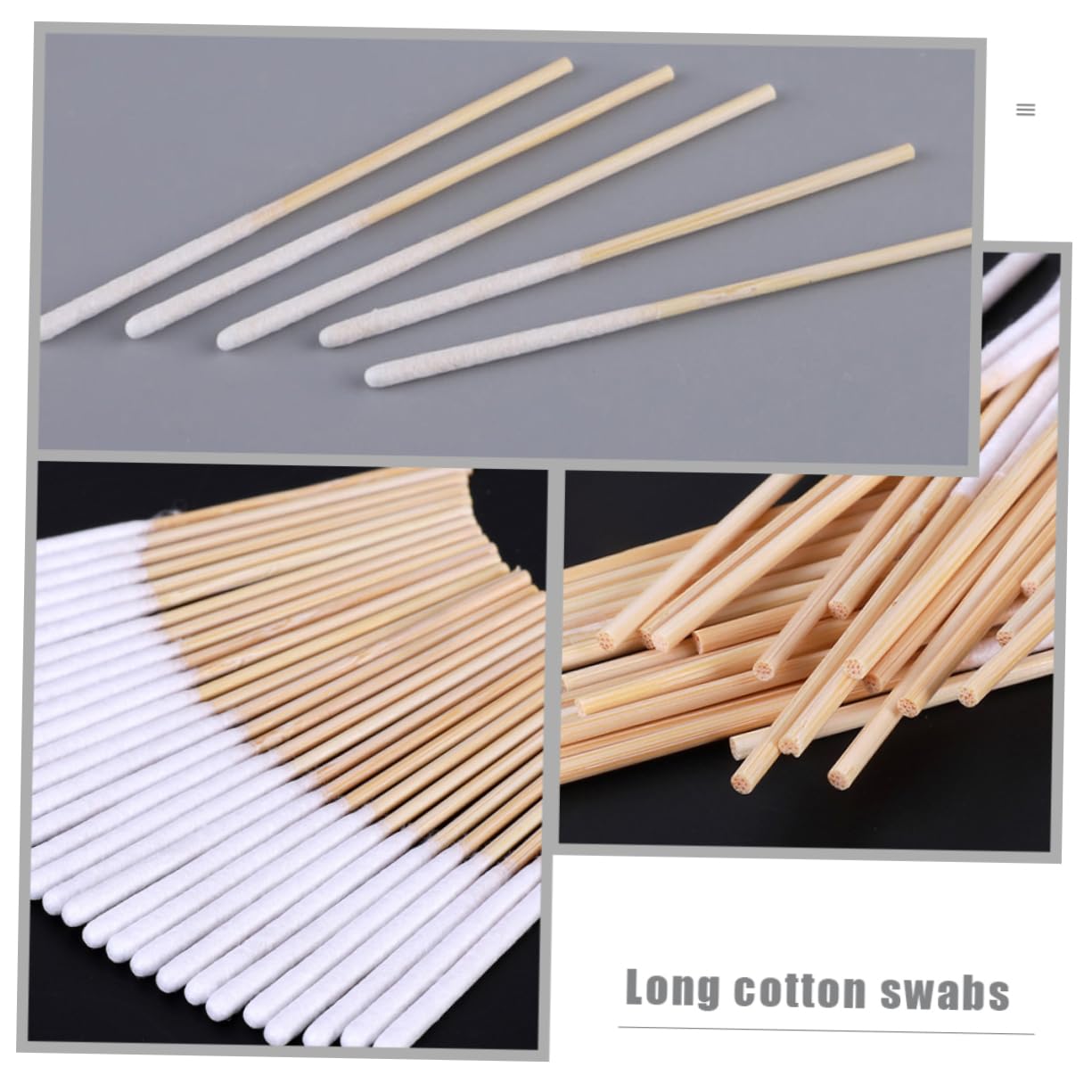 OHPHCALL Long Cotton Swabs for Ear Cleaning Makeup Cleaning Swabs Disposable Cotton Rounds Beauty Accessories