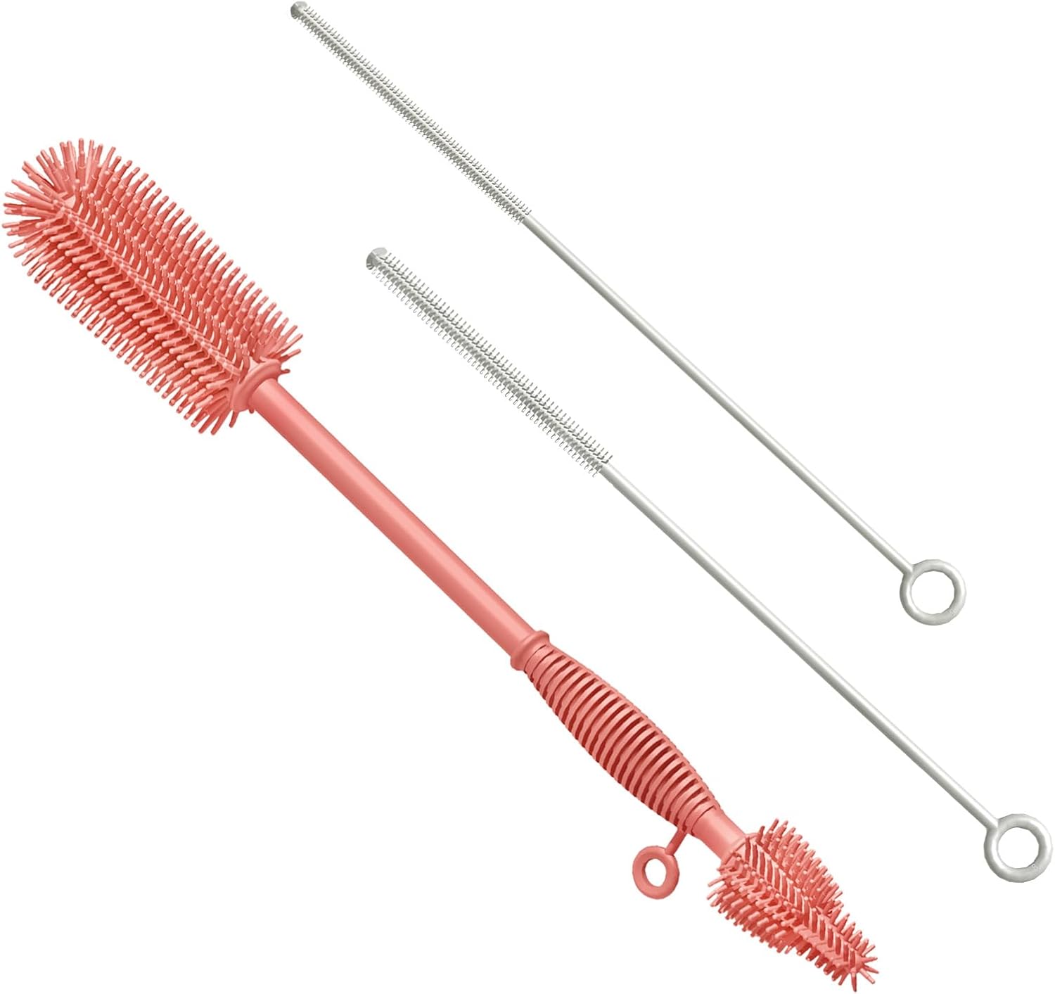 Silicone Baby Bottle Brush and Straw Cleaner Brush Set, All