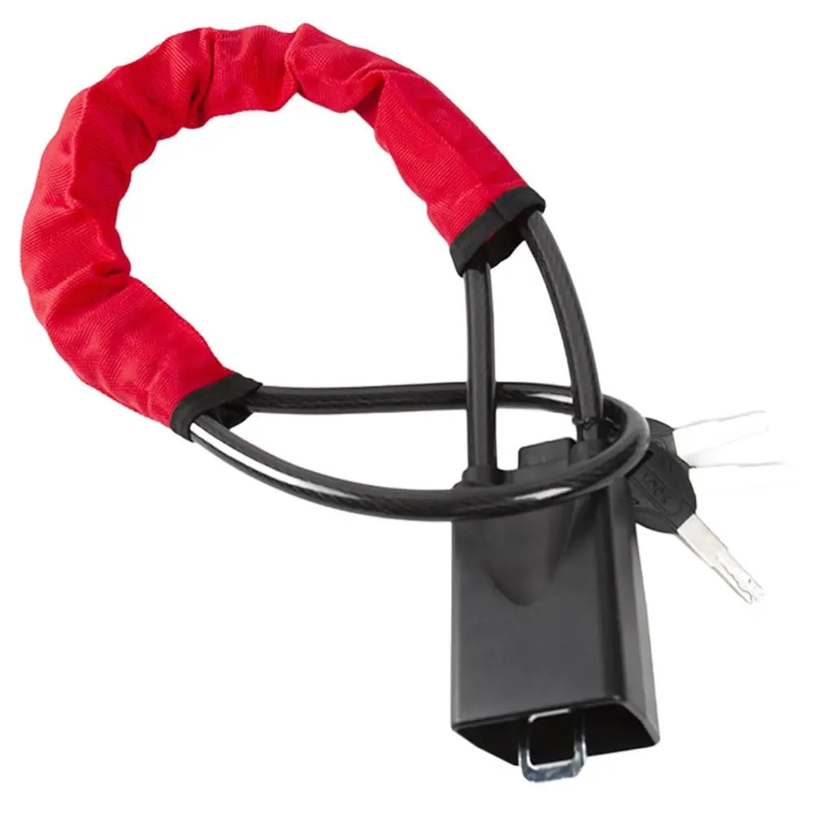 Bloccasterzo for auto con attacco for cintura di sicurezza, sistema bloccaggio antifurto universale for fune in acciaio Per Auto Furgoni e Suv(Blue)