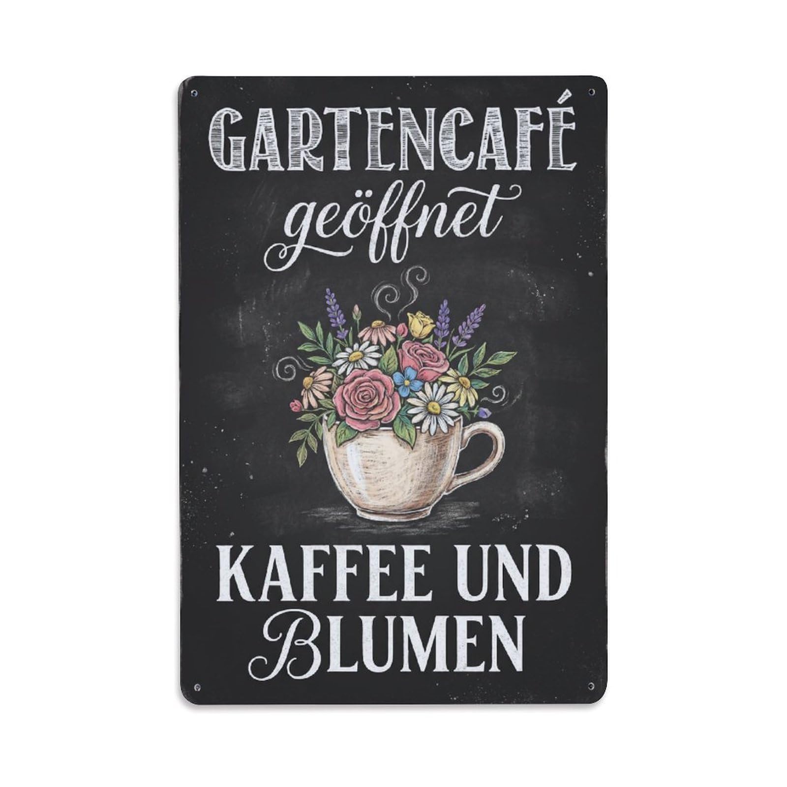 Vintage Funny Garden Garden Cafe Rustic Gate Outdoor Metal Tin Sign